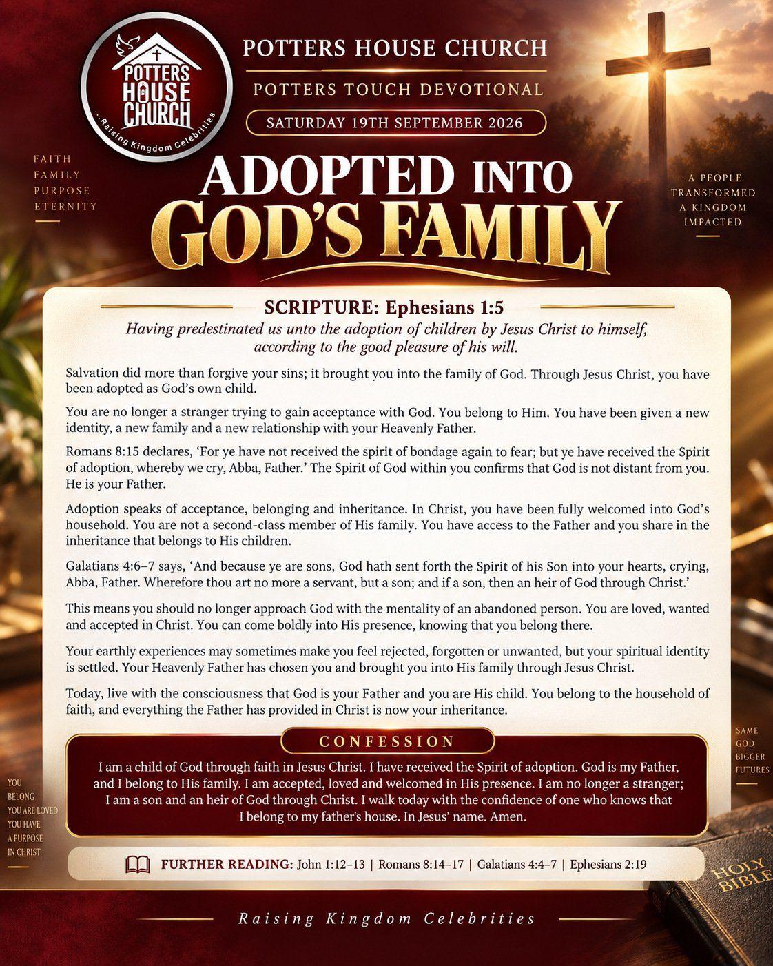 Adopted into God’s Family devotional design