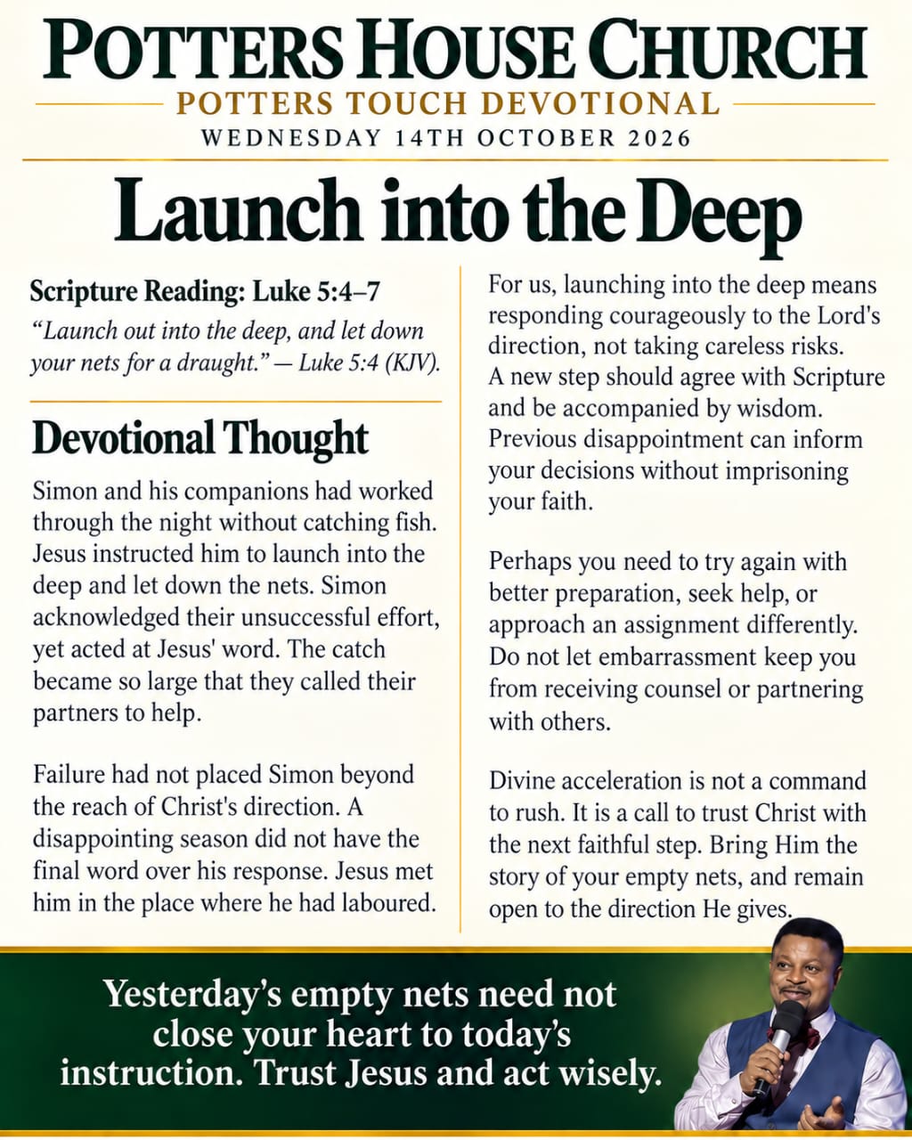 Launch into the Deep devotional design