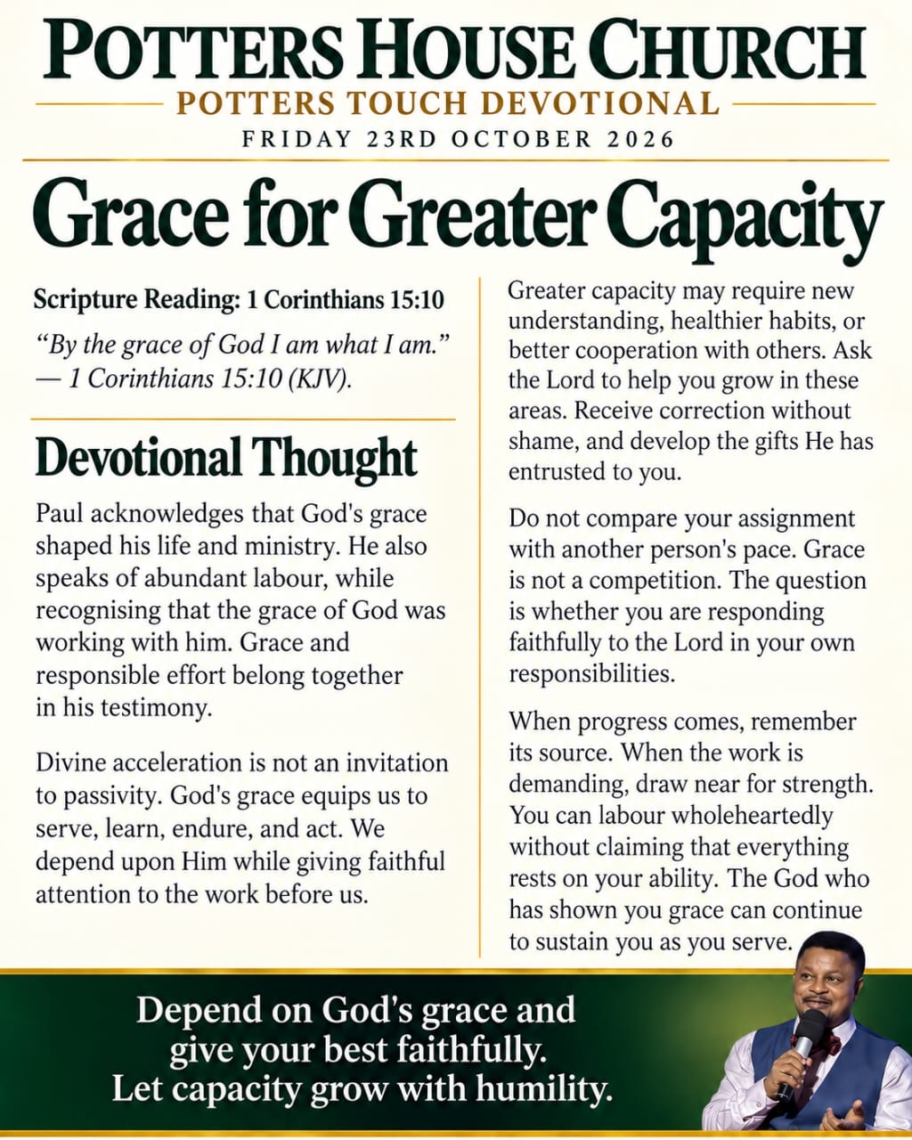 Grace for Greater Capacity devotional design